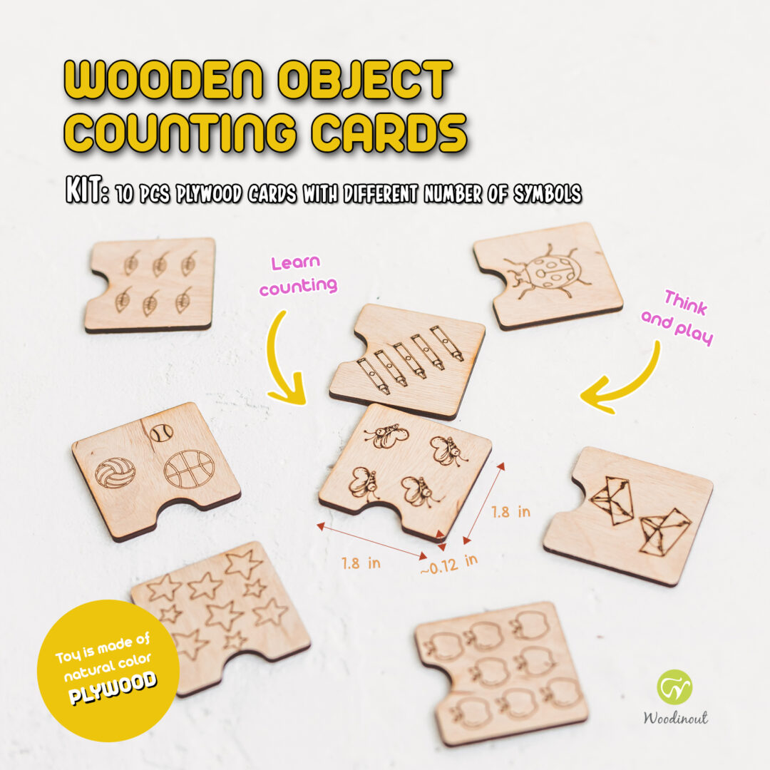 Objects - Wooden number blocks by Woodinout , Wooden Montessori toys shop