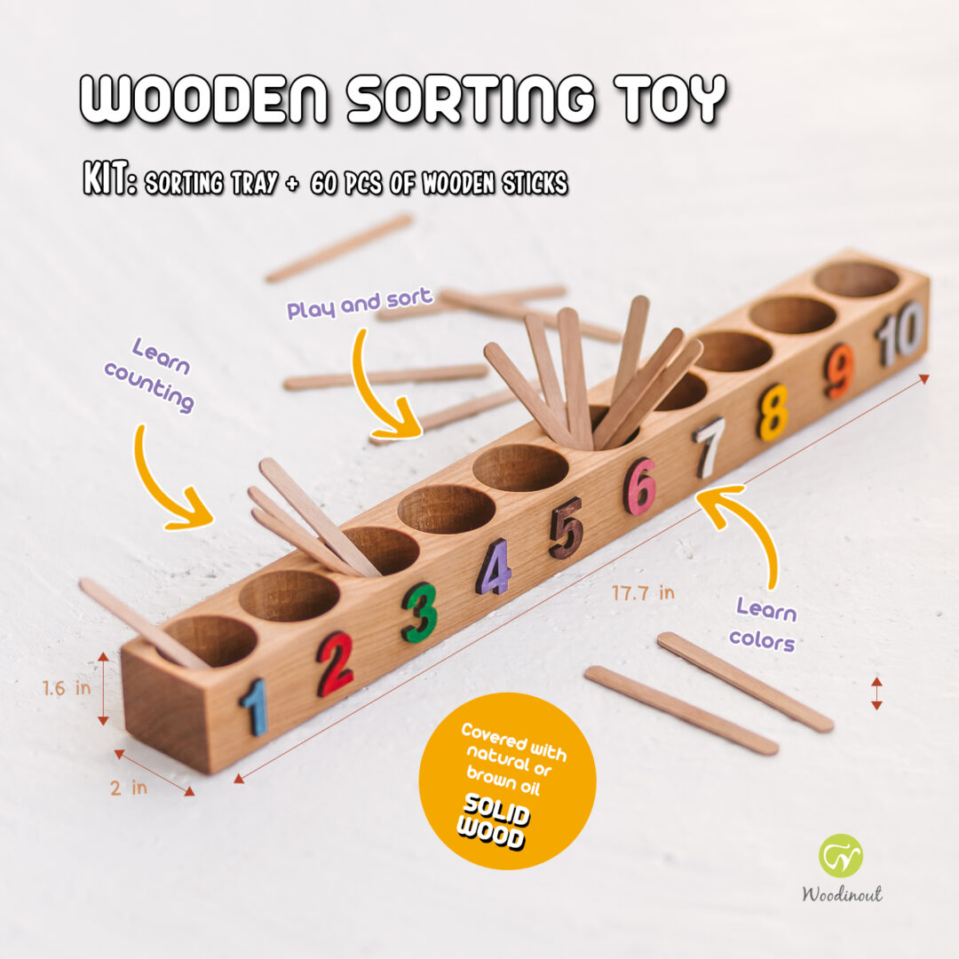 Wooden Counting sticks Sorting toy