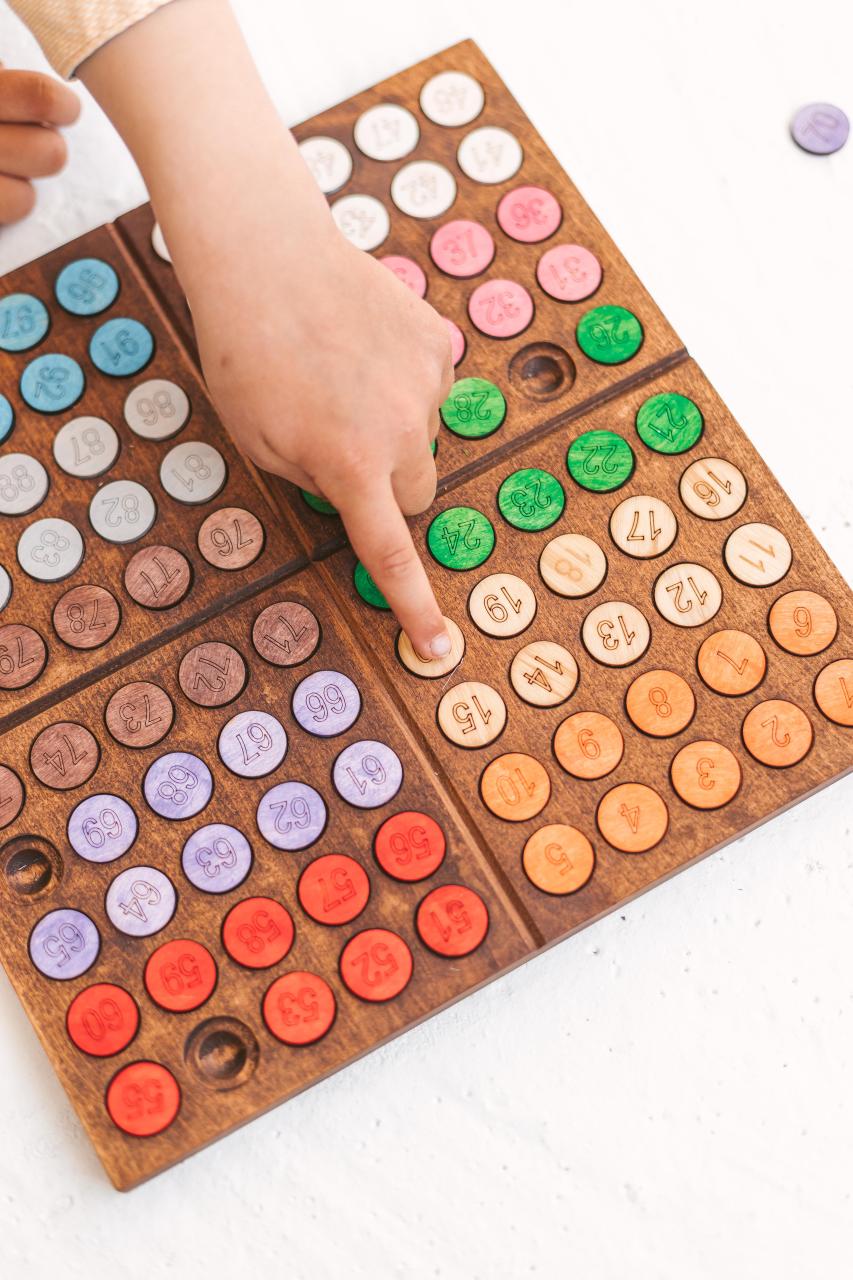 Montessori 100 Frame Hundred Board Woodinout Wooden Toys