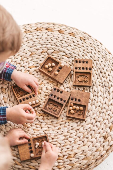 10 numbers and counting trays by Woodinout Montessori toys