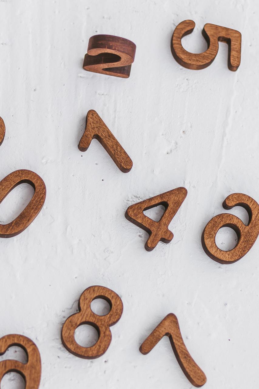 Small wooden numbers - Montessori math material by Woodinout