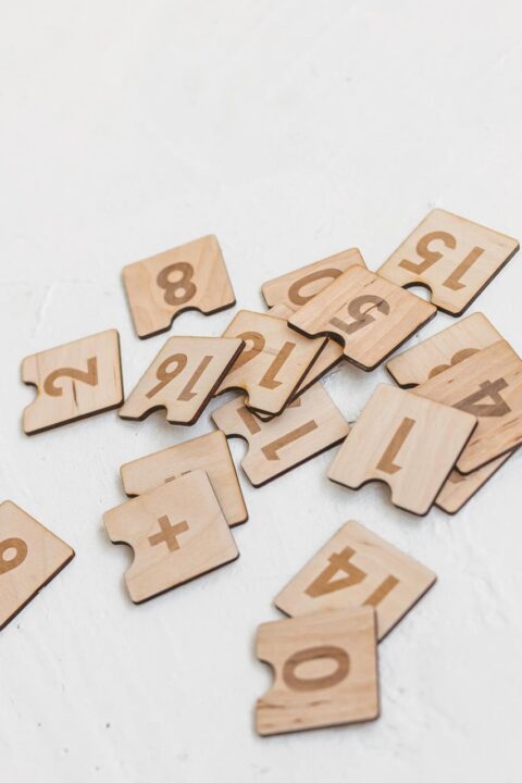 Blocs de numéros en bois par Woodinout , Boutique de jouets Montessori en bois