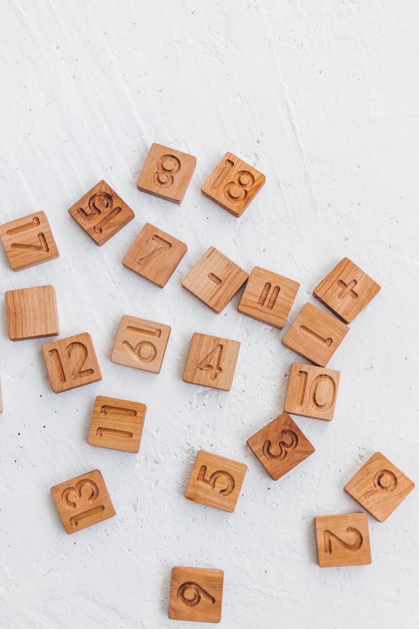 Wooden number blocks by Woodinout , Wooden Montessori toys shop