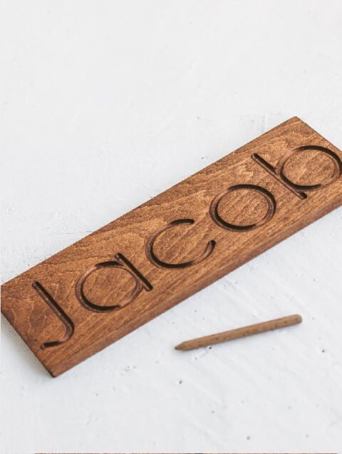 Personalized tracing your name board, wooden