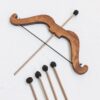Wooden archery bow and arrows toy, personalized toddler gift, pretend play set