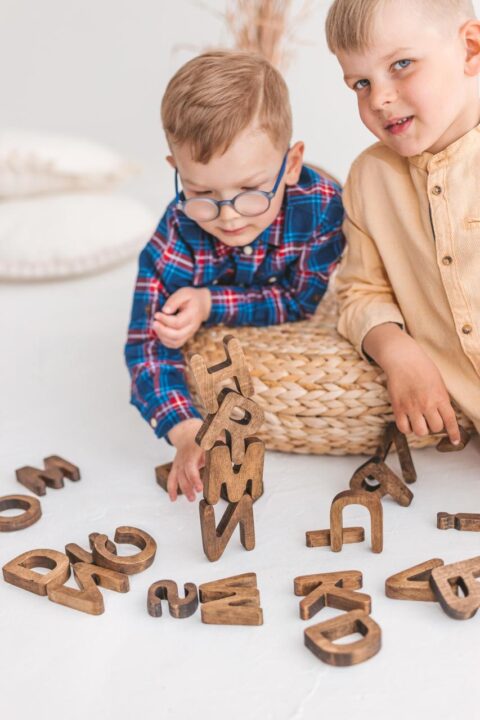 Wooden letters by Woodinout learning toys