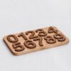 natural Wooden Numbers Puzzle. Montessori math material for Valuable family time