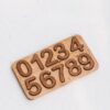 natural Wooden Numbers Puzzle. Montessori math material for Valuable family time