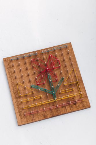 10x10 trä pegboard - trä Geoboard