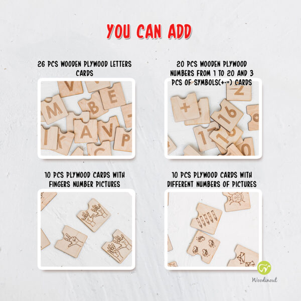 Wooden alphabet blocks by Woodinout learning toys