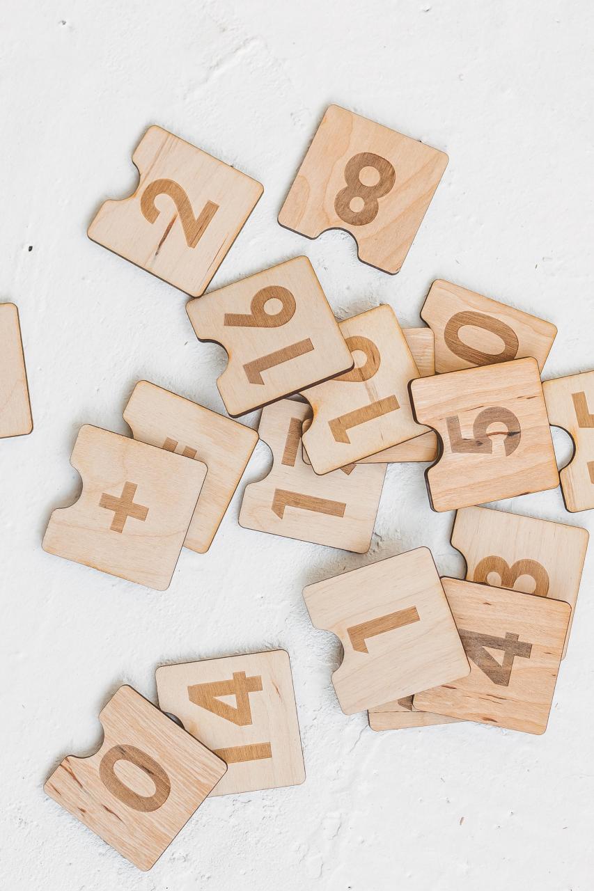 Wooden number blocks by Woodinout , Wooden Montessori toys shop