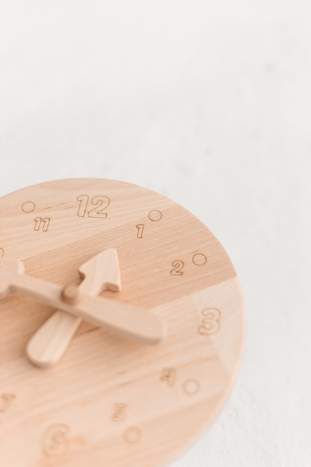 This wooden clock toy is the perfect addition to your Montessori materials collection.